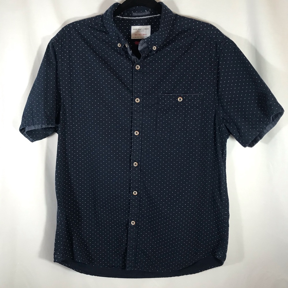 Denim & Flower Slim Fit Short Sleeve Button Down
